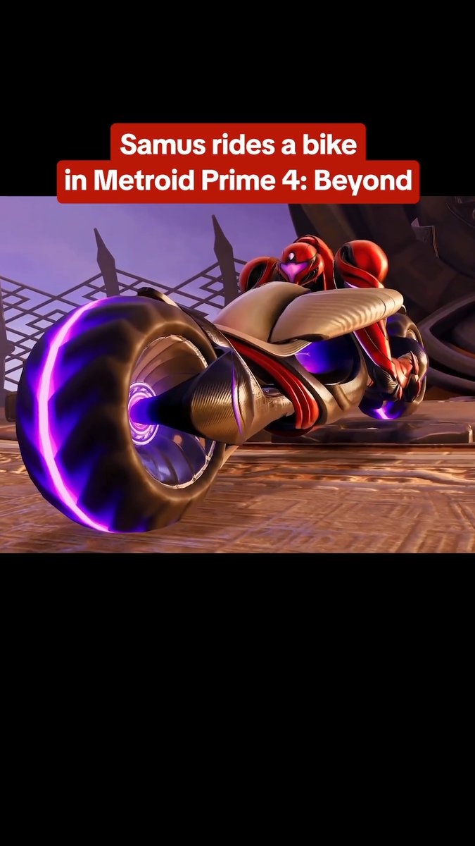 Samus rides a bike in Metroid Prime 4: Beyond! Maybe Samus will come to Mario Kart World next?