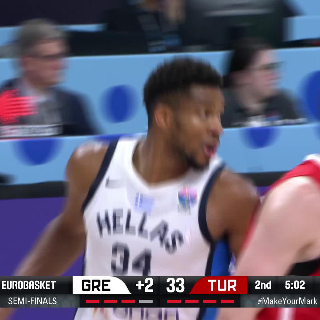 Giannis fade-aways are a thing of beauty. #EuroBasket | #MakeYourMark
