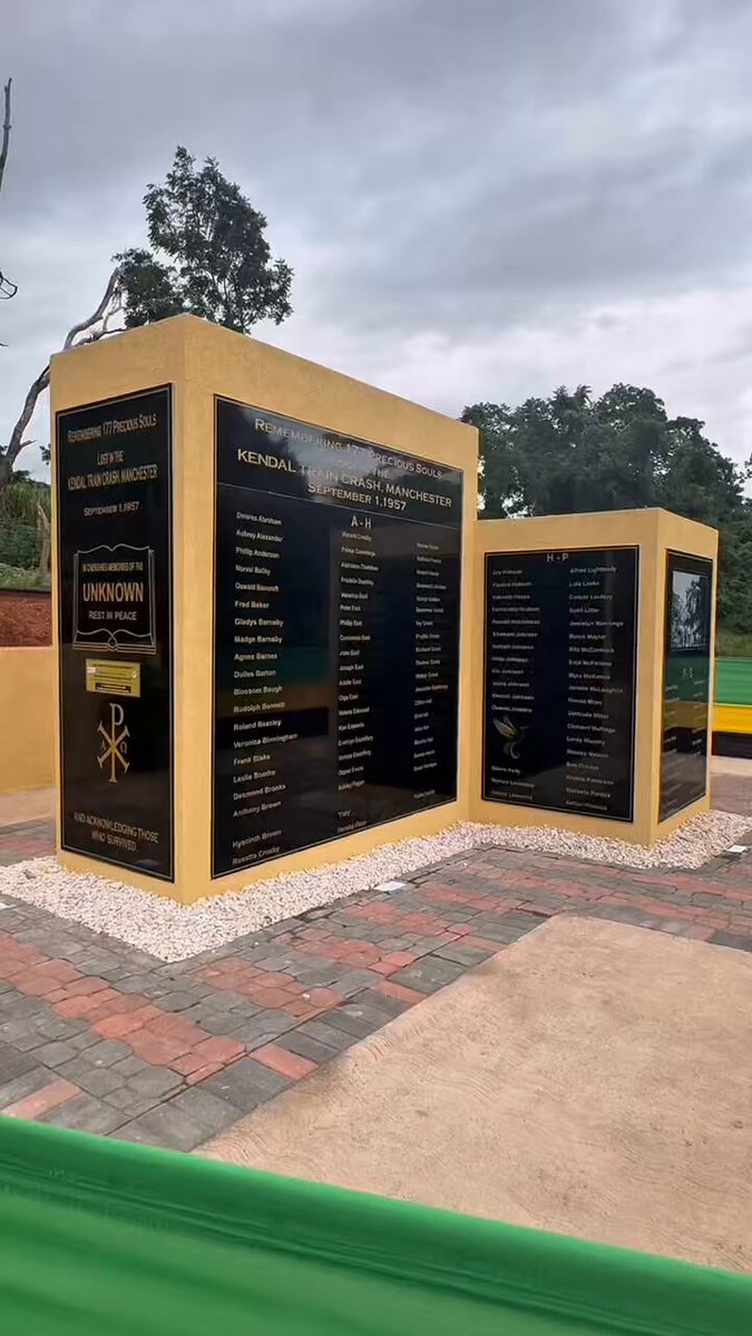 Yesterday, we unveiled the Monument in honour of the 187 lives lost, the hundreds injured, and the brave responders of the 1957 Kendal Train Crash, Jamaica’s worst rail tragedy. This memorial now stands as a place of reflection, remembrance, and resilience. (1/2)