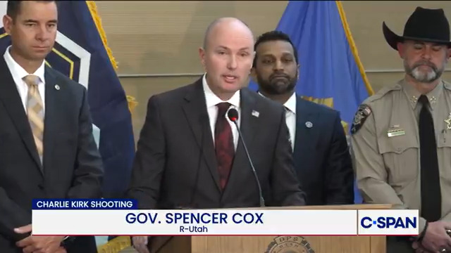 Utah Governor Cox: "Political violence is different than any other type of violence… We will never be able to solve all of the other problems, including the violence problems that people are worries about, if we can’t have a clash of ideas, safely and securely..."