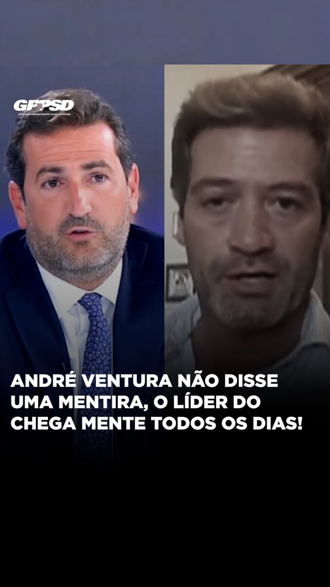 André Ventura não disse uma mentira, o líder do Chega mente todos os dias!