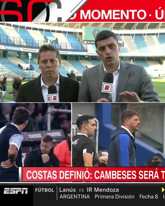CONFIRMADO: "FACUNDO CAMBESES SERÁ EL ARQUERO ESTA TARDE ANTE SAN LORENZO" 😱 Afuera el capitán Gaby Arias ℹ️ Tomas Davila 📺 #DisneyPlus Plan Premium | #SportsCenter