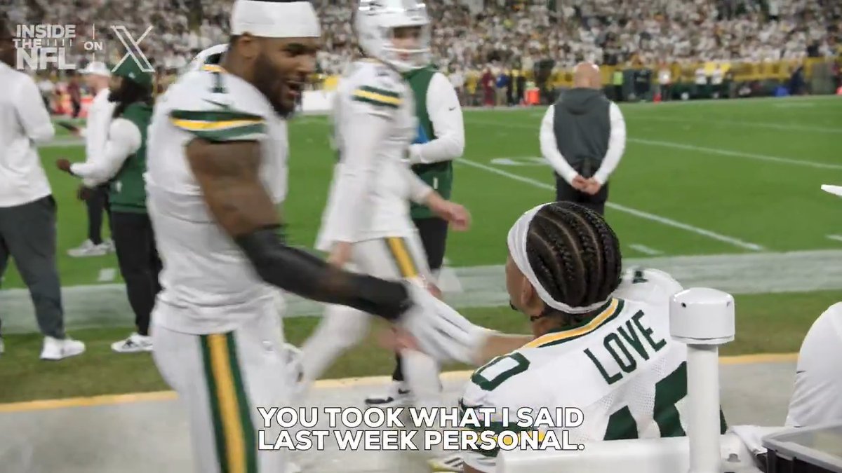 .Micah Parsons had to show JLove some love after that hit 🤝 (via NFL Films)