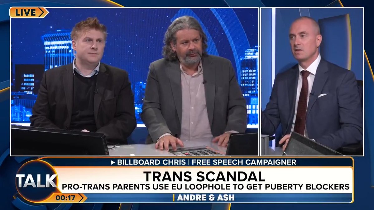 Free speech campaigner Billboard Chris says puberty blockers must be banned worldwide. "Boys who start puberty blockers at the beginning of puberty will never have an orgasm. They're destroying their future sexual function." André Walker Ash Billboard Chris 🌎