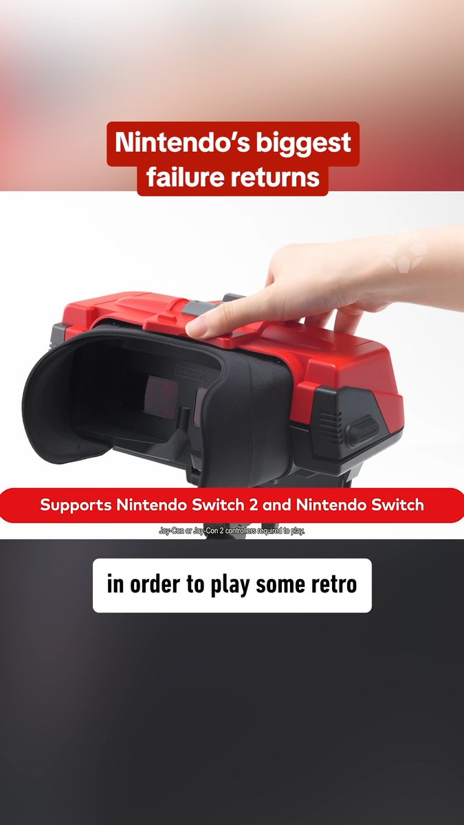 Nintendo is bringing back the Virtual Boy, but you have to buy the $100 accessory or a $25 cardboard version AND have a Nintendo Switch Online + Expansion Pack membership: