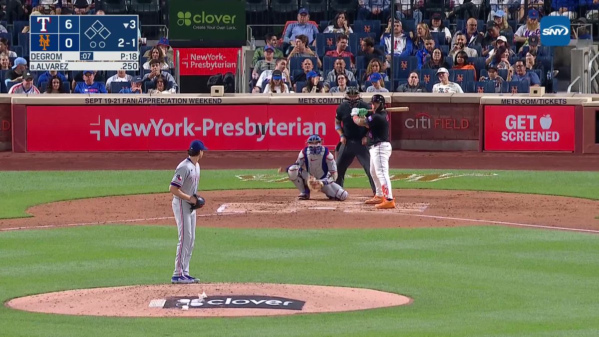 Who’s the first Met ever to hit a homer off deGrom? Francisco Alvarez 💣 #LGM