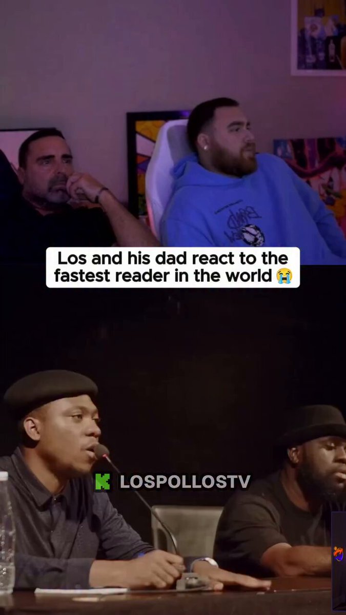 Los and his dad react to the fastest reader in the world😭😭