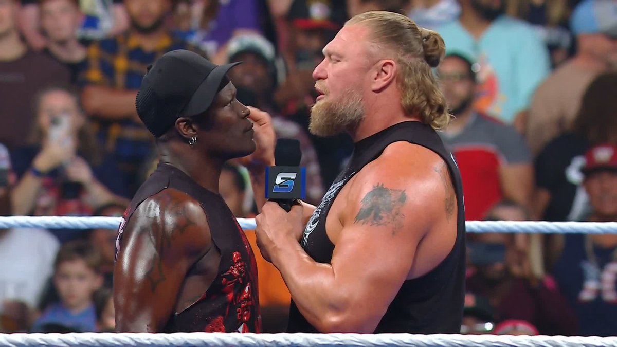Not that kid's tears 💀 Ron Killings had to get Brock Lesnar up to speed on all things John Cena!