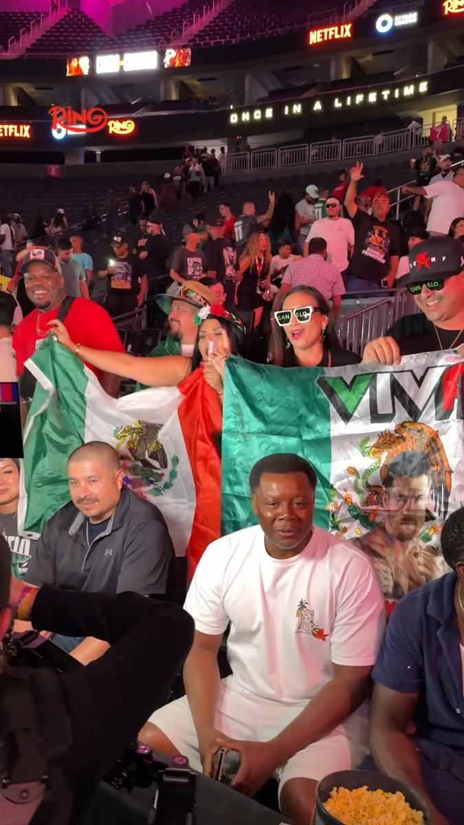 Canelo’s Mexican fans are already making noise ahead of the ceremonial weigh-in 🇲🇽 #CaneloCrawford live on Netflix l #RiyadhSeasonCard | موسم الرياض | Riyadh Season | Sept 13th 🥊