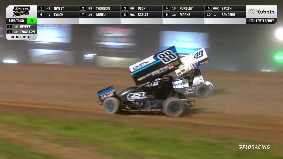 ๐ Tanner Thorson is a High Limit Racing winner!!! He comes from 12th to take the opening night of the #CommonwealthClash at Lernerville Speedway! #Kubota #HighLimitRacing
