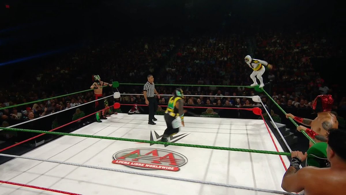 Mascarita Sagrada is putting on a show at Worlds Collide! 🙌 WATCH HERE: