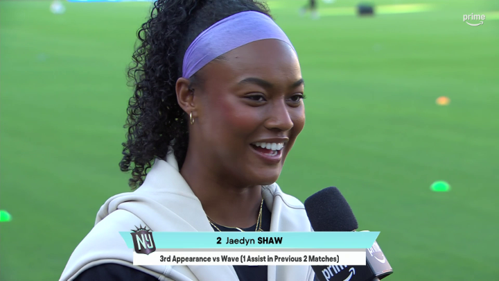 Jaedyn Shaw joined Britney Eurton before the match to discuss her move to Gotham, what she looks forward to in her next chapter and more. ⬇️