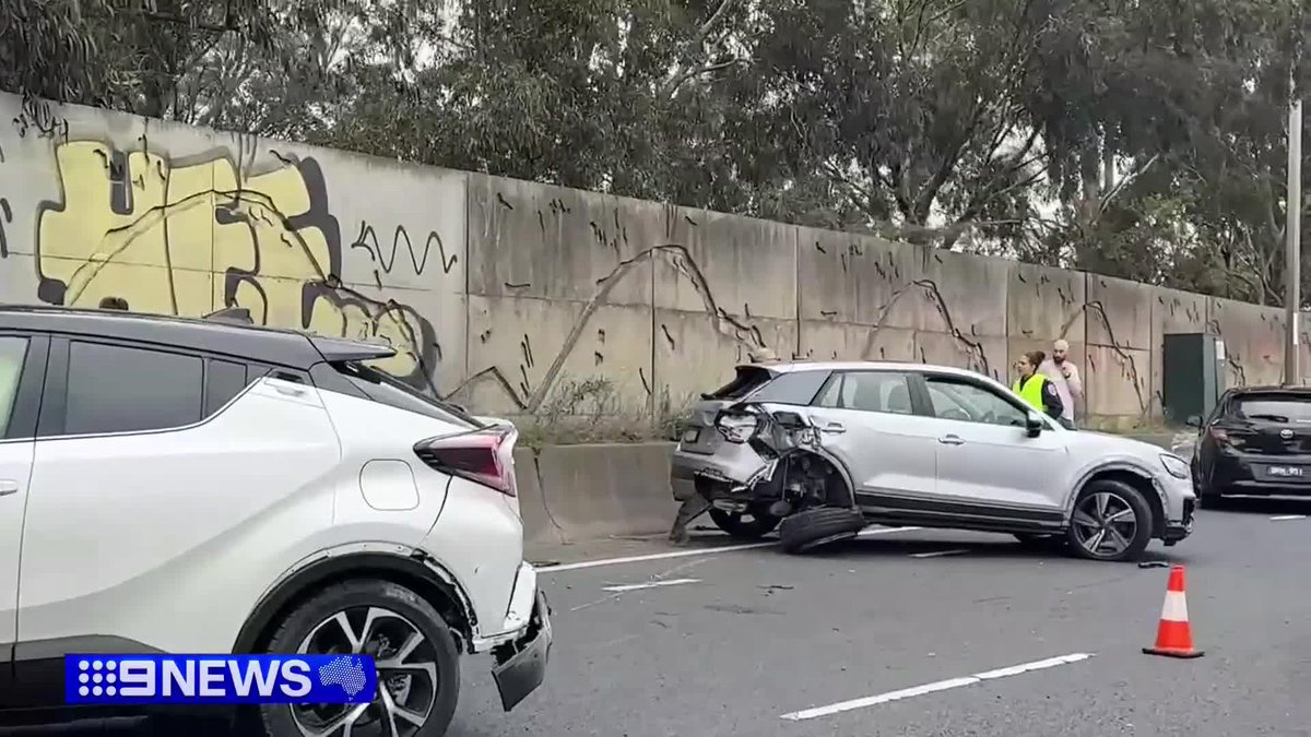 Three teenagers accused of a crime spree in a stolen car have narrowly escaped a serious crash on the Monash - but despite the destruction police say they left behind, the group have already been released back into the community. Jack Ward #9News