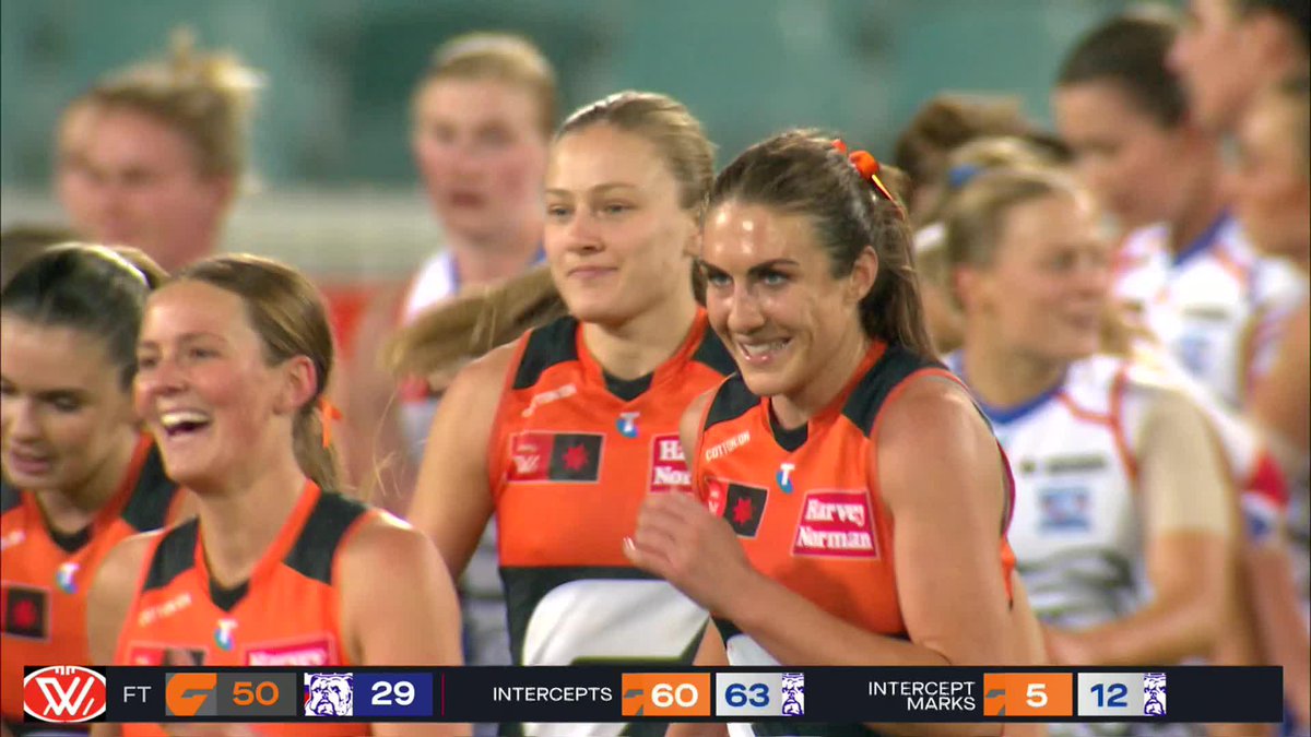 The Giants swamp coach Cam Bernasconi after their first win in 378 days 🧡 #AFLWGiantsDogs