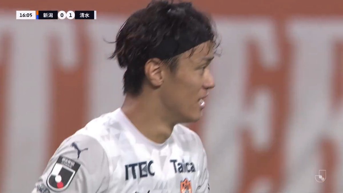 ディフェンスの背後から飛び込んできたのは髙橋利樹!👏 🎦 ゴール動画 🏆 明治安田J1リーグ 第29節 🆚 新潟vs清水 🔢 0-1 ⌚️ 16分 ⚽️ 髙橋 利樹(清水) #Jリーグ