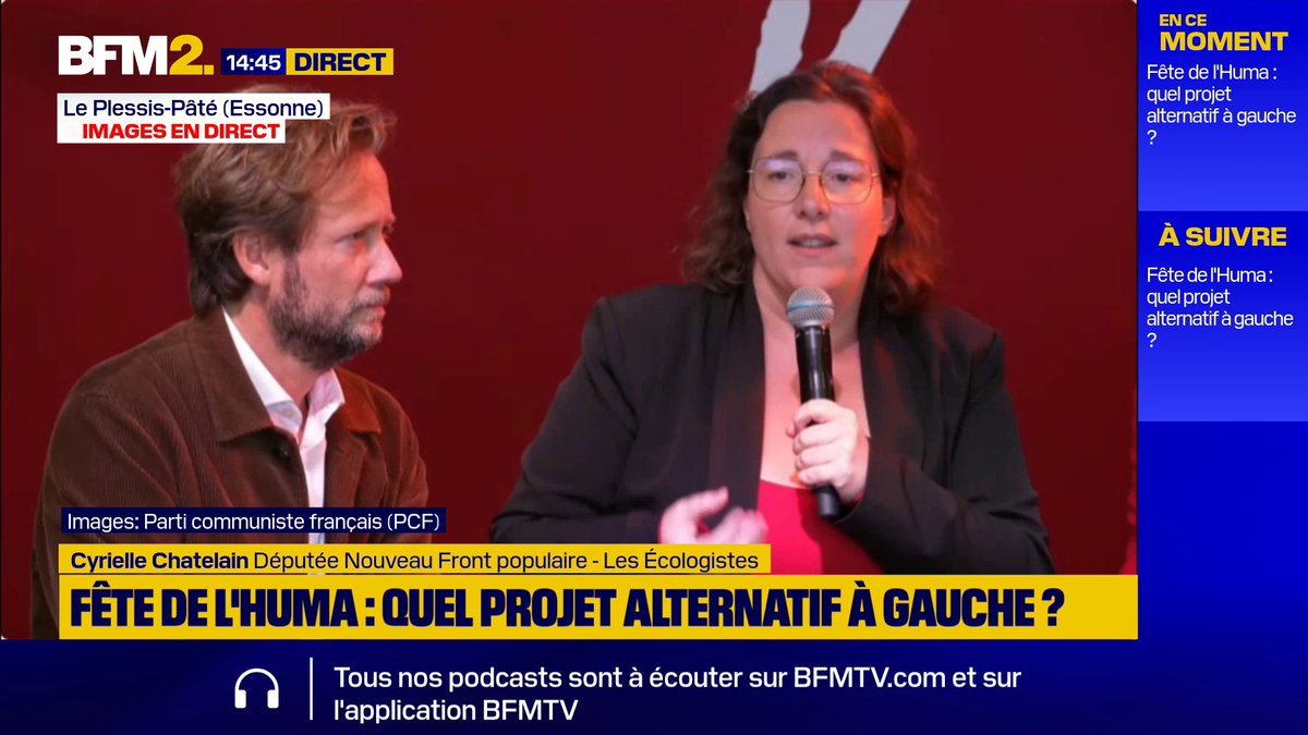 "Emmanuel Macron a réussi quelque chose de génial : perdre de l'argent sans financer quoi que ce soit d'essentiel pour la France", ironise Cyrielle Chatelain à la fête de l'Huma #BFM2