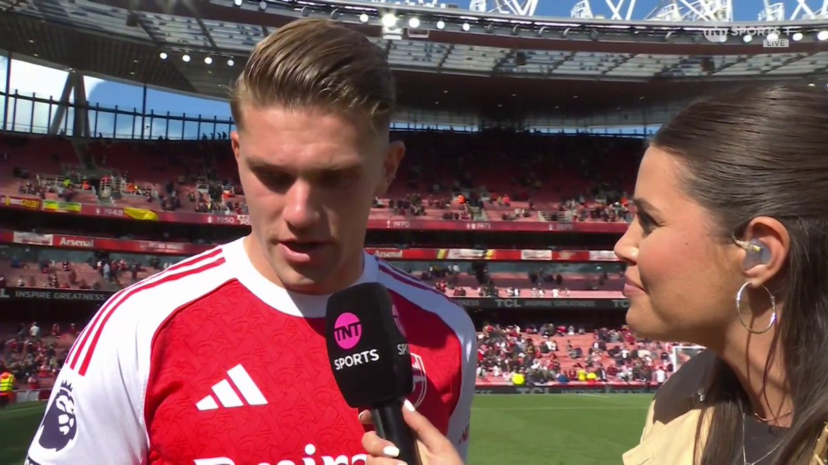 "It's unbelievable" 🙌 Viktor Gyokeres talks settling in at Arsenal and explains how it feels to score at the Emirates ⚽️ 🎙️ Becky Ives | 📺 TNT Sports &amp; discovery+ UK