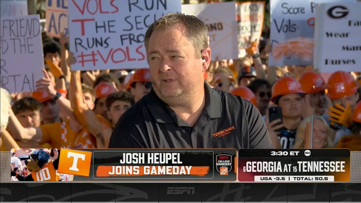 Coach Heupel says Neyland is always lit 🧡 (via College GameDay)