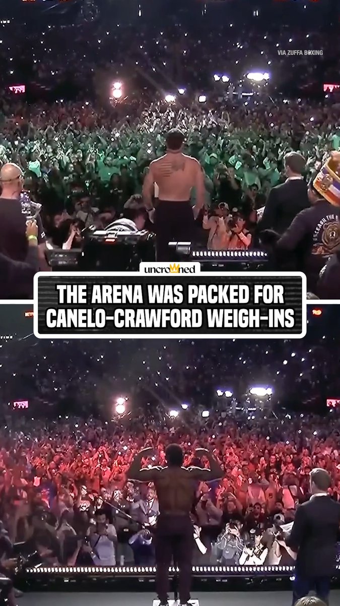 Imagine what the crowd will look like in Allegiant Stadium on Saturday night 🤯 #CaneloCrawford (via Zuffa Boxing) #Canelo #TerenceCrawford #boxing