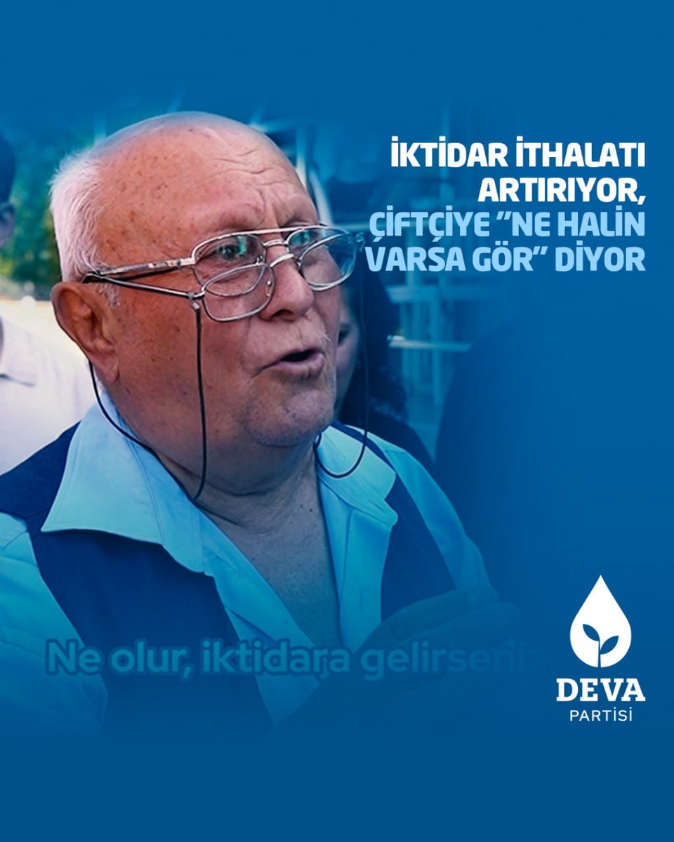 Çiftçimiz üretmekten vazgeçiyor, tarım yok olma tehlikesiyle karşı karşıya. İktidar ise ithalatı artırıyor, çiftçiye "Ne halin varsa gör" diyor. 💧Gübrenin, yemin yarısını devlet karşılayacak 💧Mazotun, elektriğin çiftçiye maliyeti düşecek 💧Sulama yatırımları acilen bitecek