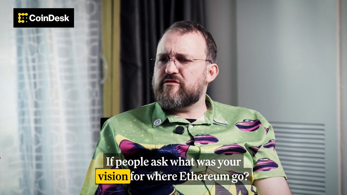 🎥 WATCH: “If people ask, ‘What was your vision for where Ethereum would go?’ Well, you don’t have to go very far. It’s called Cardano.” Charles Hoskinson explains how his work on Cardano reflects the design features he originally envisioned for Ethereum.