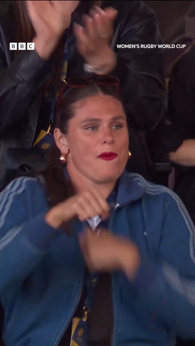 Ilona Maher is in the house 🫶🇺🇸 The USA star is enjoying the quarter-final action in Bristol ⭐ #RWC2025 #BBCRugby