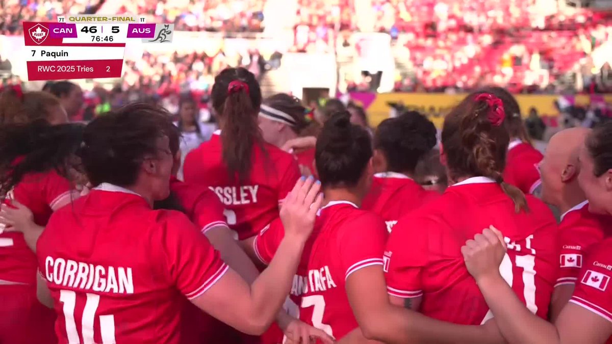 Canada run through Australia to reach the World Cup semi-finals 🤩🇨🇦 Stream every Rugby World Cup match on Paramount+ 🏉