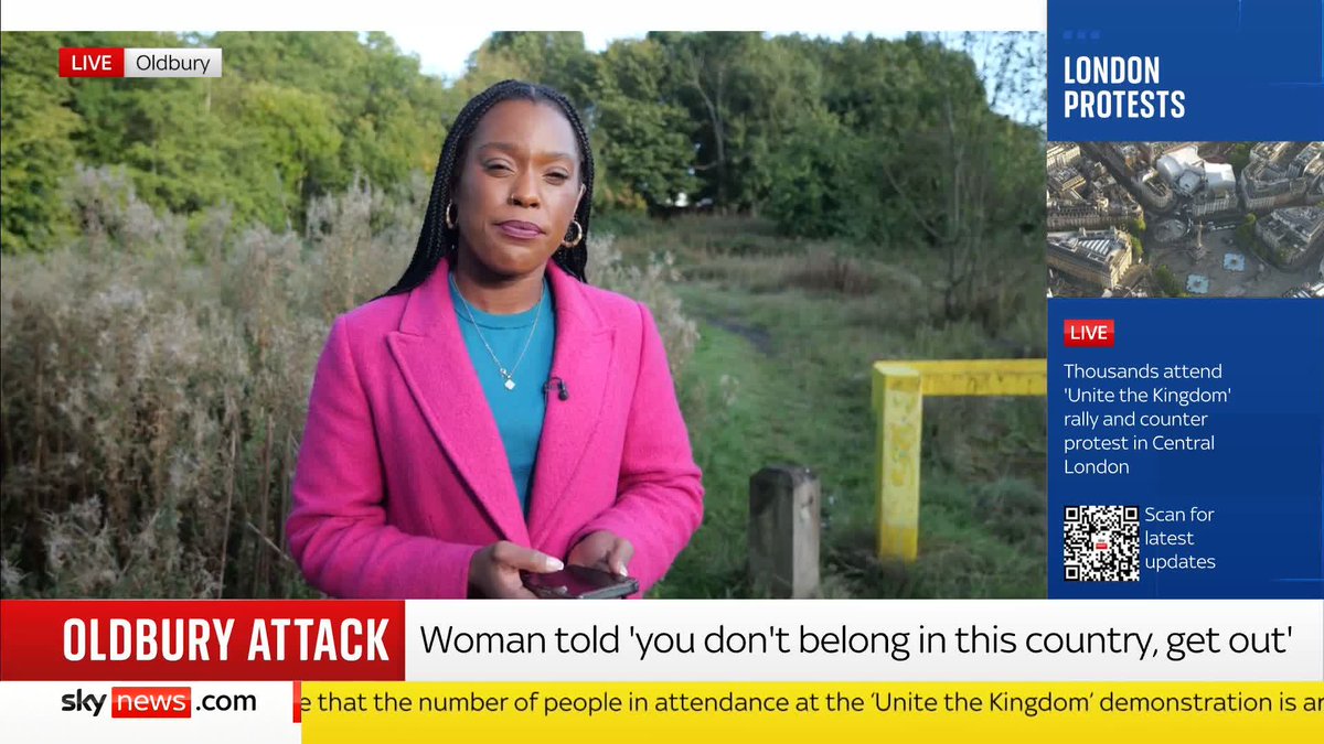 Sky's Shamaan Freeman-Powell reports live from Oldbury where a Sikh woman in her 20s was reportedly raped in a 'racially aggravated attack' on her way to work. 📺 Sky 501 and YouTube