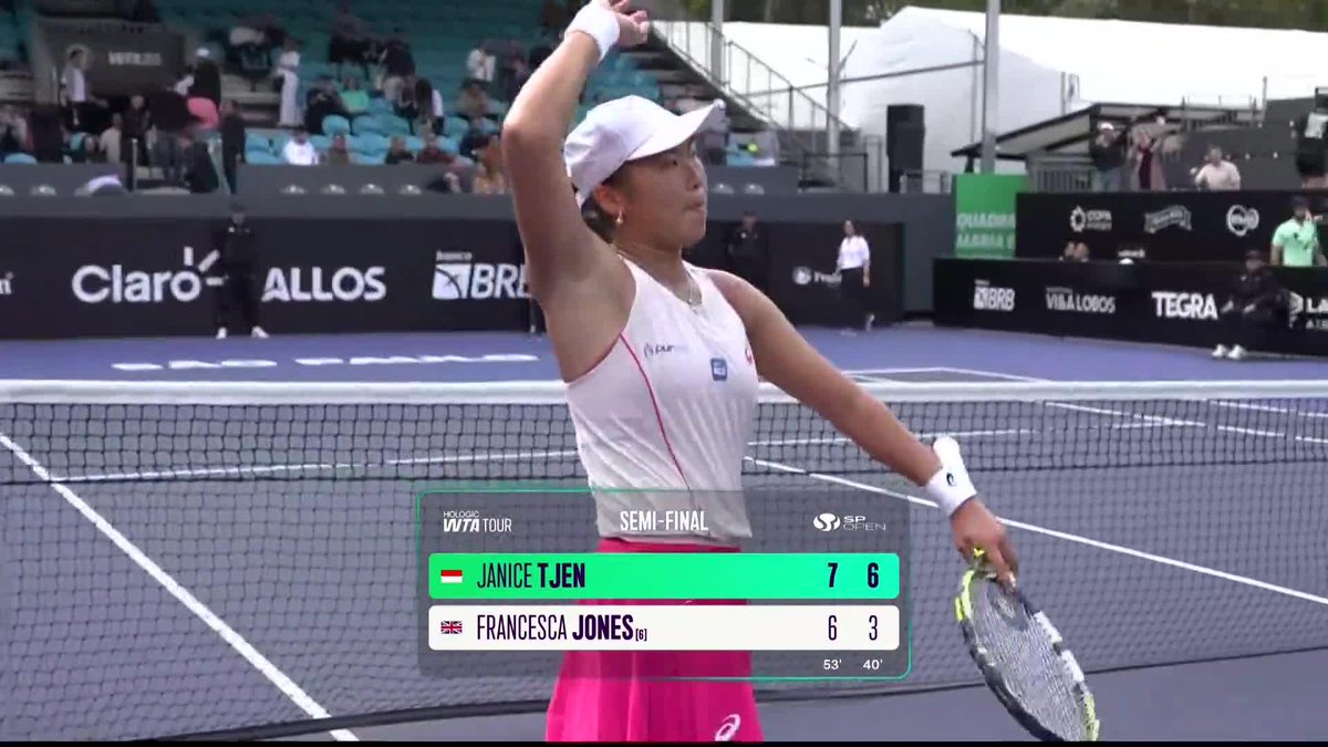 Indonesia’s Janice Tjen is entering her first tour-level final. 🇮🇩🙌