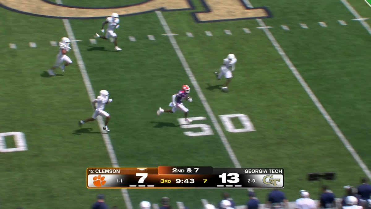 Bryant Wesco Jr. finds daylight and takes it 73 yards to the end zone 🔥