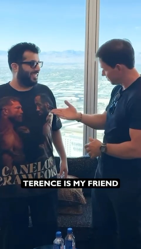 Turki Alalshikh breaks down Canelo-Crawford alongside Mark Wahlberg and reveals that there will be a big surprise involving Wahlberg tonight 👀 #CaneloCrawford live on Netflix l #RiyadhSeasonCard | موسم الرياض | Riyadh Season | Sept 13th 🥊