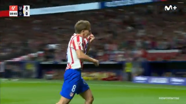 😘 Un gol con 𝒔𝒆𝒏𝒕𝒊𝒎𝒊𝒆𝒏𝒕𝒐. Pablo Barrios adelantaba al Atlético tras un robo de balón. #LALIGAEASPORTS #LaCasaDelFútbol