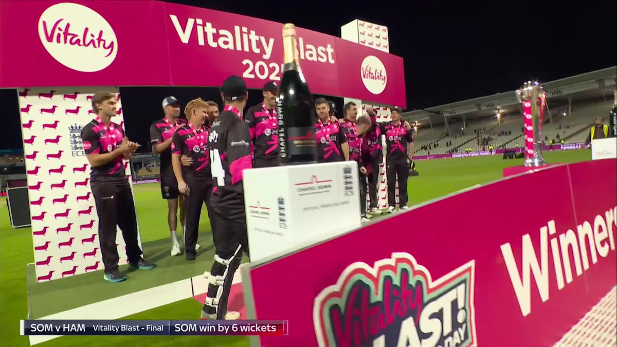 Lifting the trophy for the third time ๐๐๐ Congratulations Somerset - Vitality Blast champions in 2025! ๐ฅณ