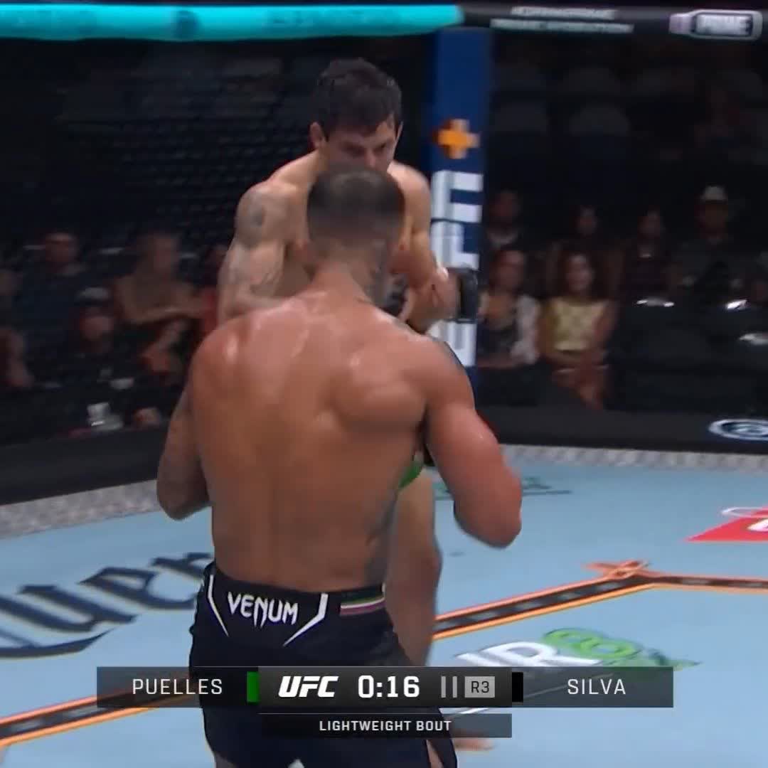 THAT'S HOW YOU CLOSE OUT A FIGHT 😮‍💨 Who won this one between Claudio Puelles and Joaquim Silva? [ #NocheUFC | LIVE NOW on the @ESPN app ]