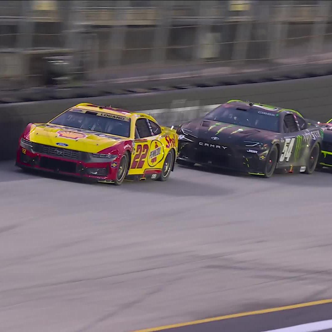 What a move by the No. 12! Ryan Blaney takes the lead, and laps Joey Logano in the process.