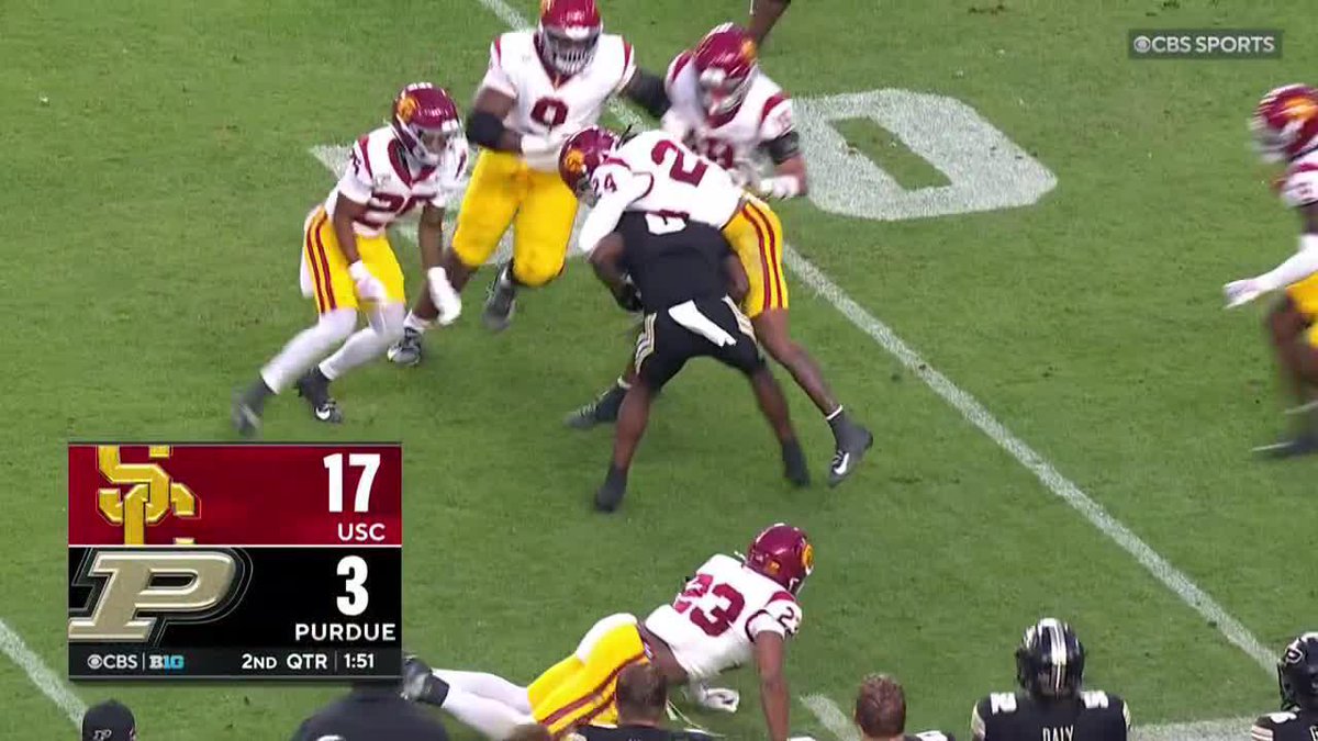 Nitro Tuggle with a nice gain for a Purdue Football first down.