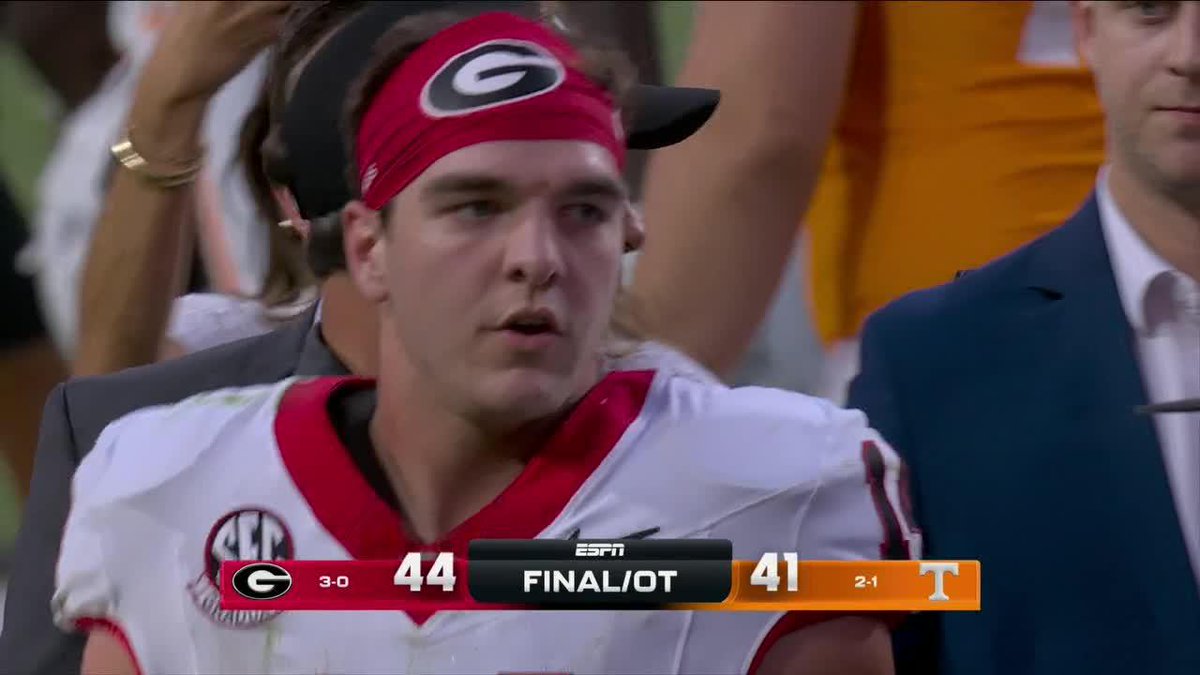 "This guy right here never quit." Kirby Smart gave Gunner Stockton his flowers 💐