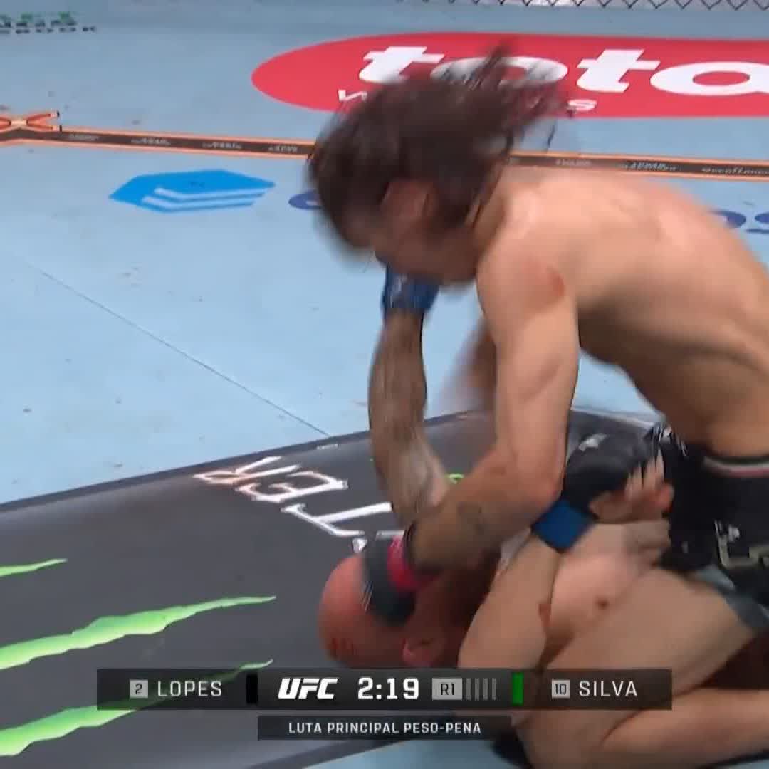🇧🇷 Diego Lopes surrou 🇧🇷 Jean Silva no 1° round. #UFCBR #NocheUFC