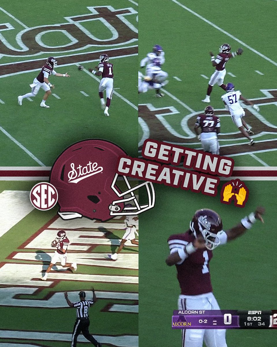 DUAL QB TOSS PASS FOR SIX 🙌 Mississippi State Football x 📺 SEC Network+