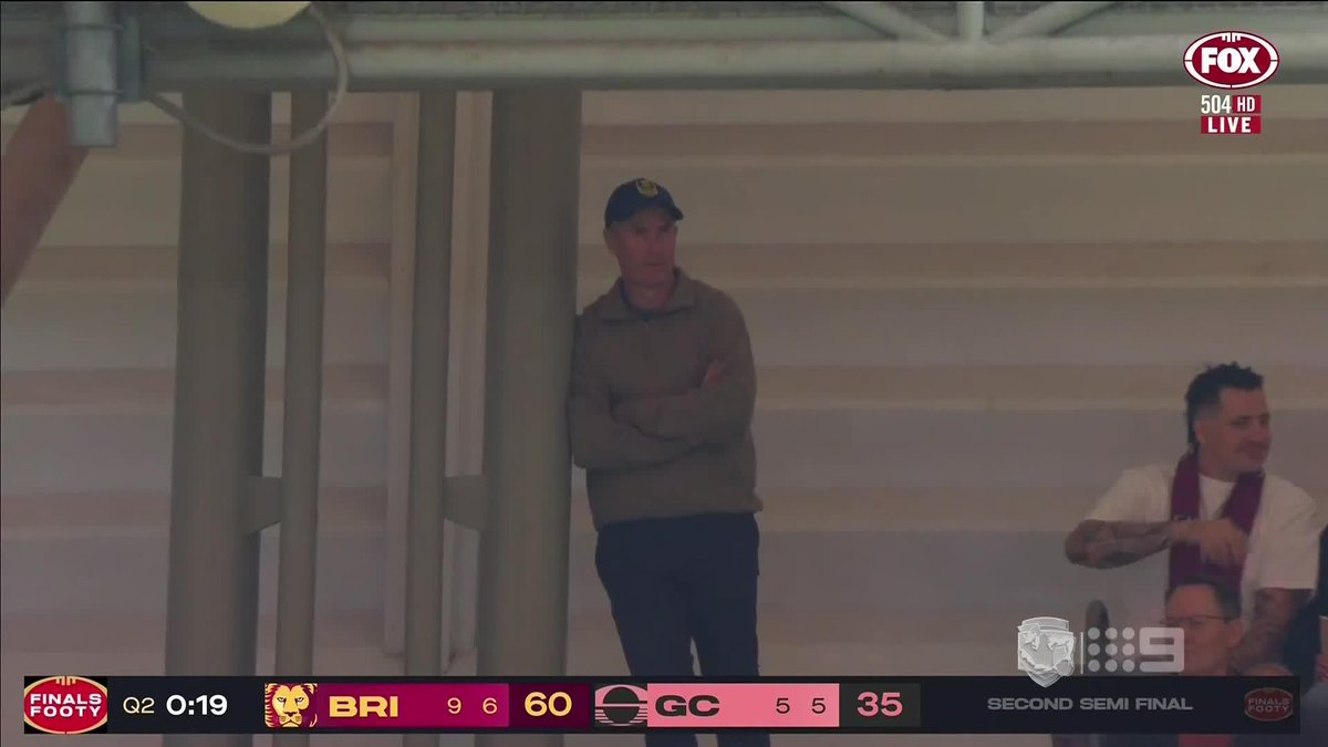 "He's been hiding up there most of the year but no one had spotted him" 😂 Will Ashcroft on his dad Marcus watching the game from the very, very back row of the Gabba 😅 #9AFLSFS | Watch on Nine & 9Now 🖥️
