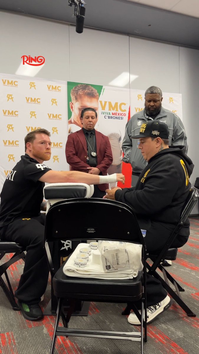 Canelo Alvarez backstage getting his hands wrapped. Not long now ⌛️ #CaneloCrawford live on Netflix NOW l #RiyadhSeasonCard | موسم الرياض | Riyadh Season 🥊
