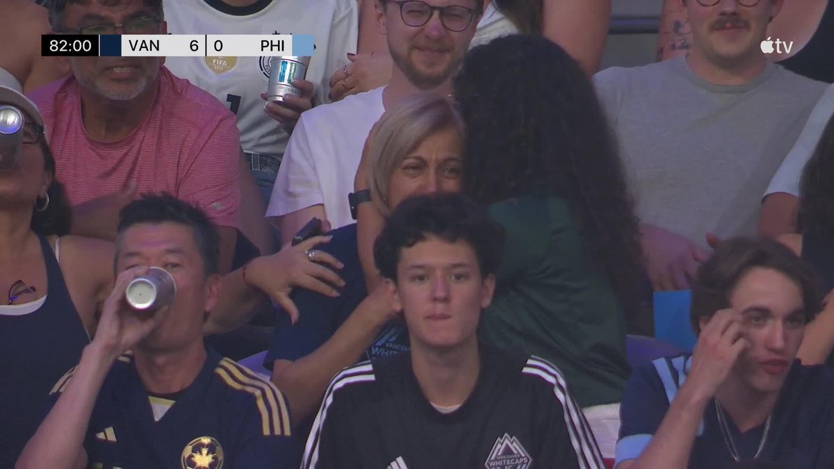 That's love. 🥹 17-year-old Rayan Elloumi's family takes in his first career goal with X - Vancouver Whitecaps FC.