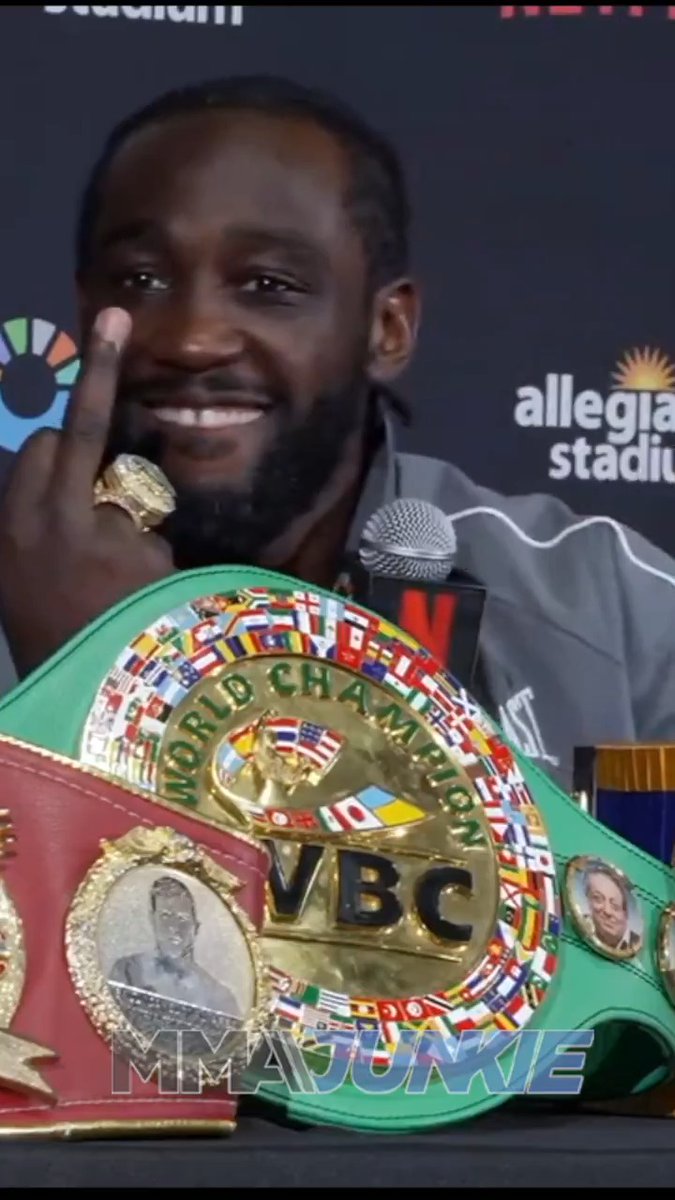 Terence Crawford reacts to his historic win at #CaneloCrawford and flips the bird to media who doubted him 😬