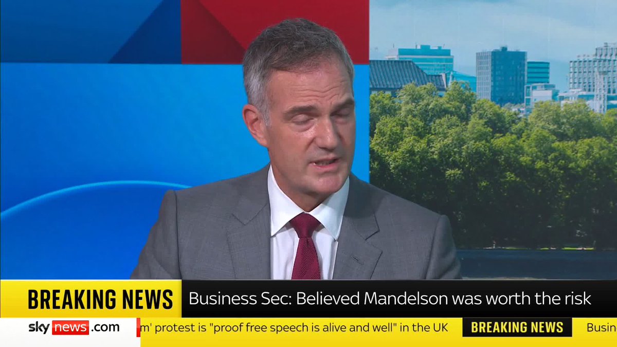 Peter Mandelson’s “talent led us to believe at the time that the risk was worth it” Business Secretary Peter Kyle says the government knew of Mandelson's "strong relationship" with Epstein, but certain emails were "not in reach" during his vetting