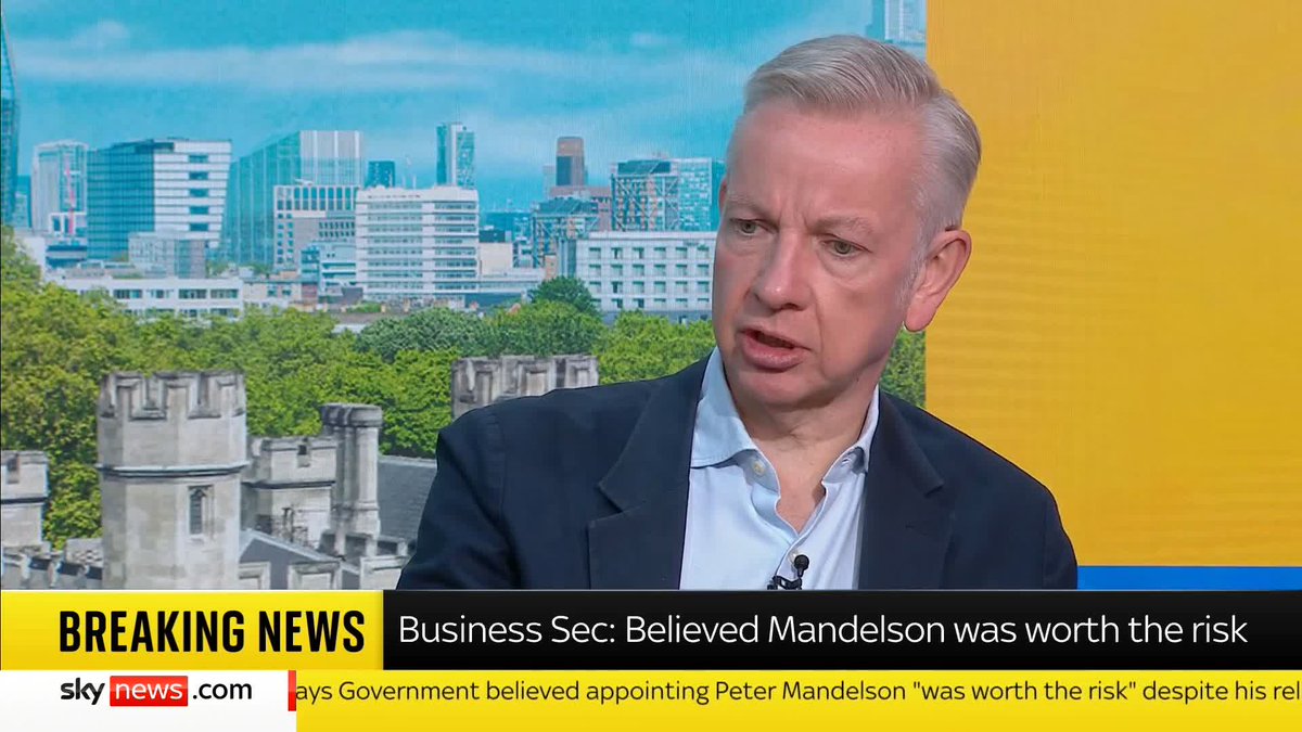 "The Prime Minister shown a pattern, I think, of consistently poor political judgement" Editor of the Spectator Michael Gove argues Keir Starmer is a "vacuum" and "adrift as Prime Minister" 📺 Sky 501, Virgin 602, Freeview 233 and YouTube