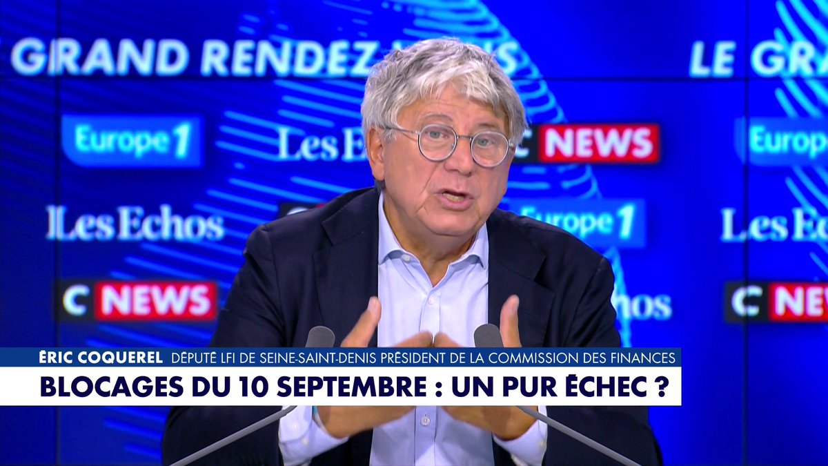 Éric Coquerel intervient sur la manifestation du 10 septembre : «C'était une répétition générale. Le 18 sera encore plus important» #LeGrandRDV