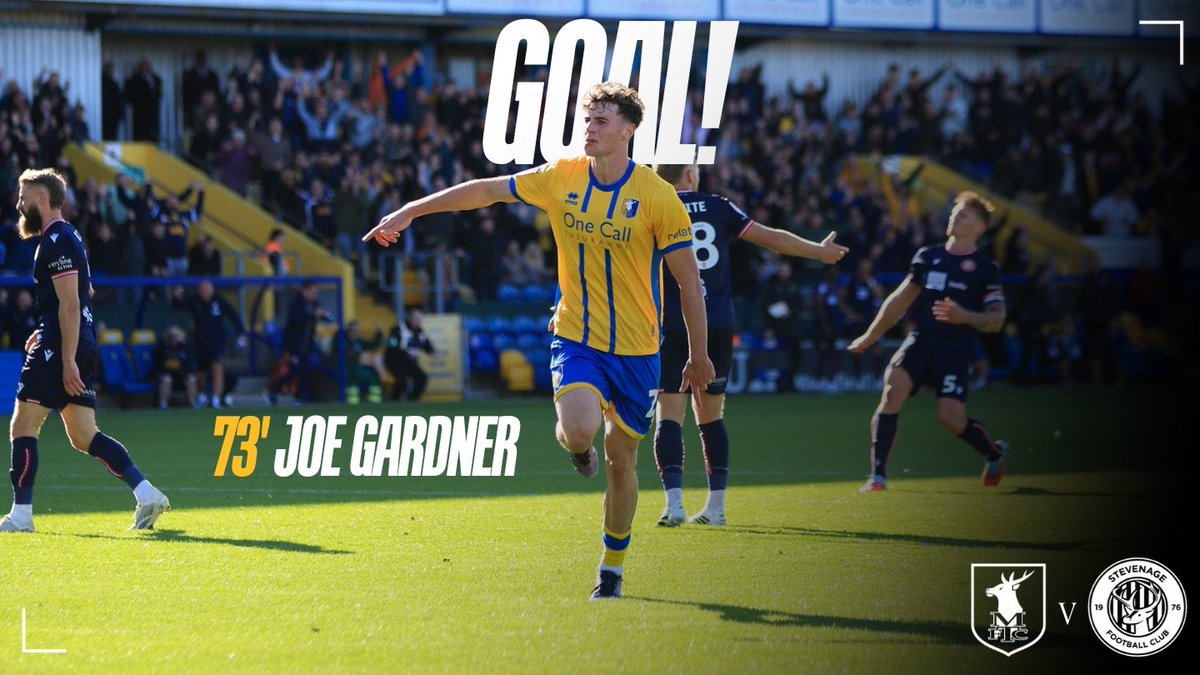 ⚡ From back to front in seconds Joe Gardner's first goal for Stags 🎯 #Stags 🟡🔵