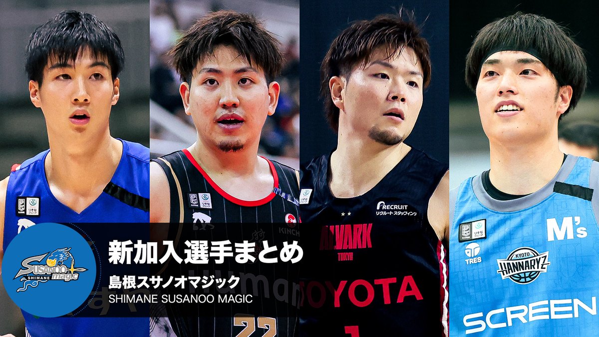 ã¯ã©ããæ¯ããæ°ããªåðª å³¶æ ¹ã¹ãµããªããžãã¯ãžå å
¥ããéžæããŸãšããŸããïŒ å³¶æ ¹ã¹ãµããªããžã㯠#11 äžæ 倪å°ïŒPGã»SGïœ190cmïŒ #22 飯尟 æåïŒSGïœ187cmïŒ #24 å²¡æ¬ é£ç«ïŒPGïœ170cmïŒ #77 å²¡ç° äŸå€§ïŒPGã»SGïœ189cmïŒ â»åçã»åç»ã¯2024-25ã·ãŒãºã³ #BãªãŒã° #ãããªã°ã«ãŒã