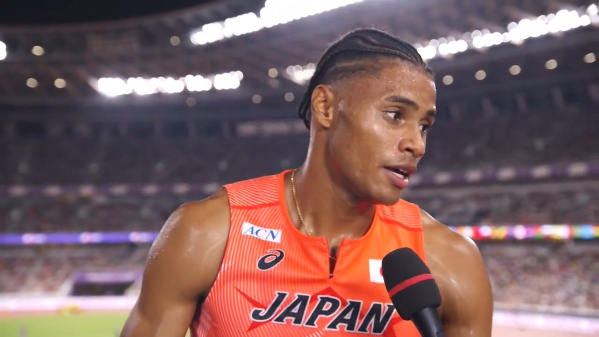 【#東京世界陸上 】 ✅男子400m 予選 2組 ✨✨日本新記録✨✨ 🇯🇵#中島佑気ジョセフ のインタビューです!!! 🗣「決勝に行くことが1番なので そこに向けてもう一段階あげたいと思います!」 34年ぶりの快挙達成となるか👀 📺TBS系列 生中継