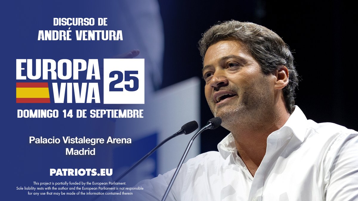 🇵🇹 @andrecventura, líder de Partido CHEGA 🇵🇹, primer partido de Portugal según todas las encuestas, exige la prisión para "el criminal Pedro Sánchez" durante #EuropaVIVA25 de Patriots.eu. «Tenemos que acabar con el socialismo en toda Europa».